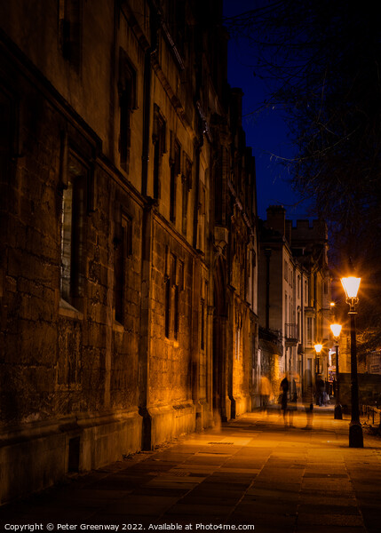 Oxford University Buildings In The City Centre After Dark During Picture Board by Peter Greenway