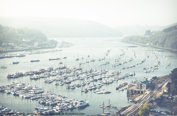 Dartmouth Harbour On A Misty Winters Afternoon Picture Board by Peter Greenway