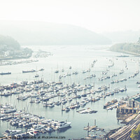Buy canvas prints of Dartmouth Harbour On A Misty Winters Afternoon by Peter Greenway