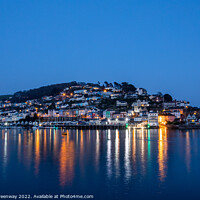 Buy canvas prints of The Kingswear Side Of Dartmouth Harbour At Dusk  by Peter Greenway