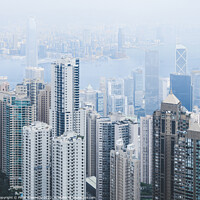 Buy canvas prints of Skyscapers & High Rise Buildings In Hong Kong, China by Peter Greenway