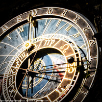 Buy canvas prints of Mechanical Astronomical Clock In The Old Town Of Prague by Peter Greenway