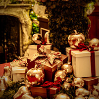 Buy canvas prints of Piles Of Wrapped Christmas Presents by Peter Greenway