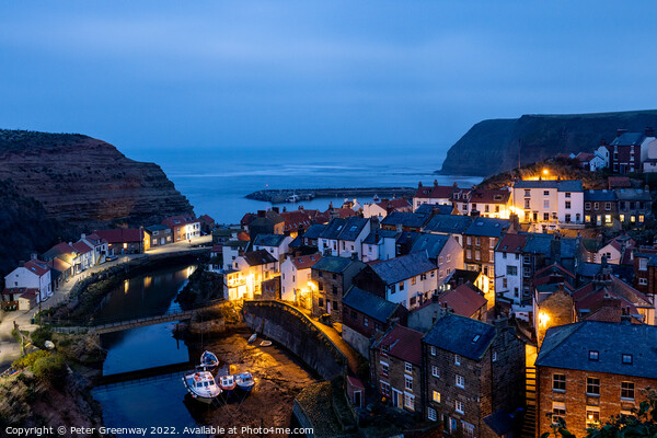  The Fishing Port Of Staithes On The North Yorkshire Coast Picture Board by Peter Greenway