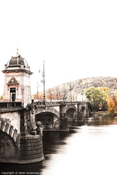 Bridge Over The River Vltava In Prague, Czech Republic Picture Board by Peter Greenway