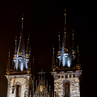 Buy canvas prints of The Double Spires Of The Church of Our Lady Before Tyn In Old To by Peter Greenway