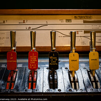 Buy canvas prints of Vintage Signal Levers On The Watercress Line, Hampshire by Peter Greenway