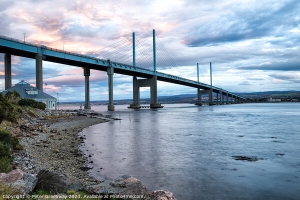 Kessock Bridge, Inverness At Sunset Picture Board by Peter Greenway