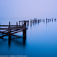 Buy canvas prints of Victorian Pier Ruins At Swanage, Dorset by Peter Greenway