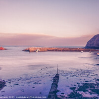 Buy canvas prints of Timeless Charm: Low Tide at Staithes Fishing Port by Peter Greenway