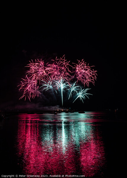 Fireworks Over Plymouth Harbour. Picture Board by Peter Greenway