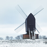 Buy canvas prints of Brill Windmill On A Snowy Day In Winter by Peter Greenway