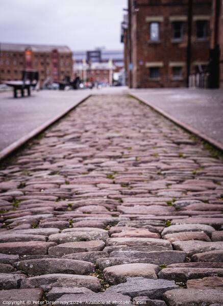 Original Section Of Cobbled Street At The Historic Docks At Glou Picture Board by Peter Greenway