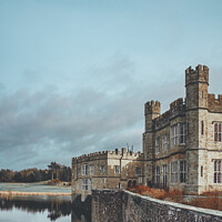 Buy canvas prints of The Castle Keep & Moat On An English Tudor Castle In Kent by Peter Greenway