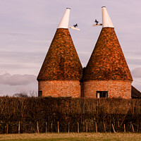 Buy canvas prints of Traditional Oast Houses In Kent by Peter Greenway