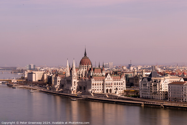 View across the river Danube from The Palace on Castle Hill in B Picture Board by Peter Greenway