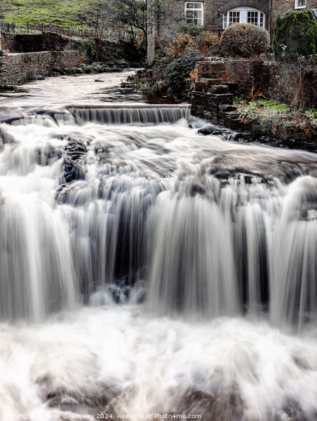 The Mill Race In Hawes In Yorkshire Dales Picture Board by Peter Greenway