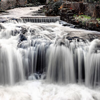 Buy canvas prints of The Mill Race In Hawes In Yorkshire Dales by Peter Greenway