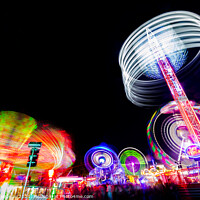 Buy canvas prints of 'Witney Feast' Travelling Funfair In Witney, Oxfordshire  by Peter Greenway