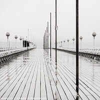 Buy canvas prints of Princess Pier Torquay In The Rain by Peter Greenway