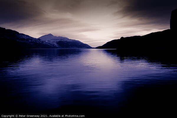 Loch Lomond In A Purple Hue Picture Board by Peter Greenway