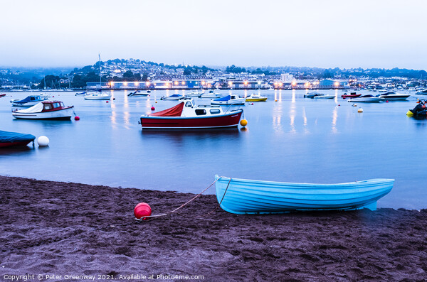 Boats Moored In Teign River Between Shaldon And Te Picture Board by Peter Greenway