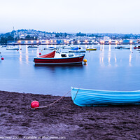 Buy canvas prints of Boats Moored In Teign River Between Shaldon And Te by Peter Greenway
