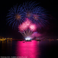 Buy canvas prints of Fireworks At The British Firework Championship by Peter Greenway
