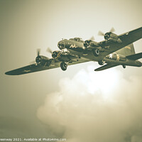 Buy canvas prints of B-17 Flying Fortress Bomber - 'Sally B' at Farnbor by Peter Greenway