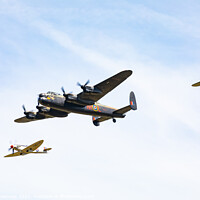 Buy canvas prints of Battle Of Britain Memorial Flight ( Spitfire, Lanc by Peter Greenway