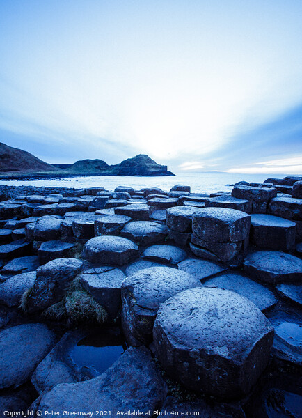 The Basalt Columns At The Giant's Causeway At Suns Picture Board by Peter Greenway