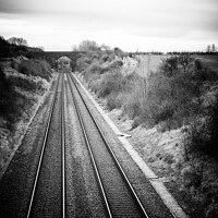 Buy canvas prints of Section Of Railway In The Rural Oxfordshire Countr by Peter Greenway