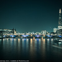 Buy canvas prints of Night-time View Of London From The Millennium Bridge by Peter Greenway