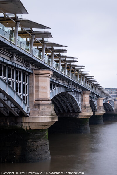 Blackfriars Bridge In London ( Long Exposure ) Picture Board by Peter Greenway