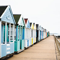 Buy canvas prints of Beach Huts On The Seafront At Southwold, Suffolk by Peter Greenway