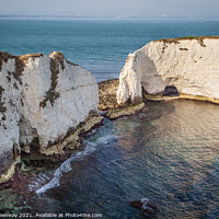 Buy canvas prints of The Jurassic Cost - Old Harry's Rock  by Peter Greenway