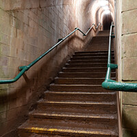 Buy canvas prints of Steps In The Smugglers Tunnel, Shaldon, Devon by Peter Greenway