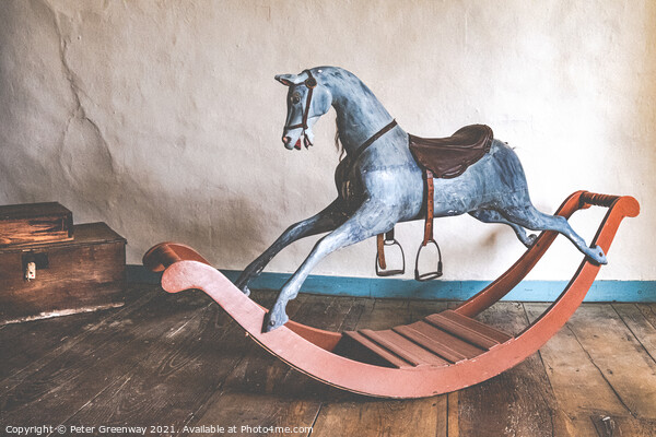 Childrens Attic Nursery Rocking Horse Picture Board by Peter Greenway