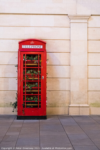 Iconic Red Telephone Box In Bath ( Decorated ) Picture Board by Peter Greenway