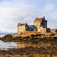 Buy canvas prints of Winter Sunshine On Eilean Donan Castle in the Scotish Highlands by Peter Greenway