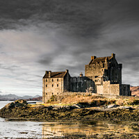 Buy canvas prints of Winters Day At Eilean Donan Castle In The Scottish Highlands by Peter Greenway