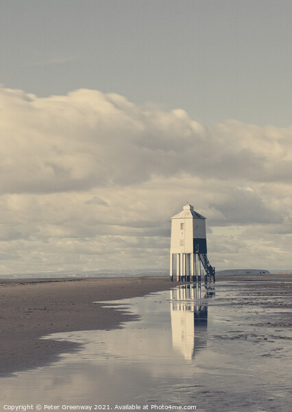Burnham-on-Sea Low Lighthouse In Long Exposure Picture Board by Peter Greenway