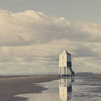 Buy canvas prints of Burnham-on-Sea Low Lighthouse In Long Exposure by Peter Greenway