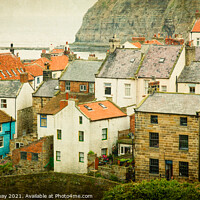 Buy canvas prints of Beautiful Saithes Fishing Port Rooftops by Peter Greenway