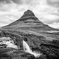 Buy canvas prints of Kirkjufellfoss Waterfall, Iceland in Black & White by Peter Greenway