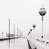Buy canvas prints of Princess Pier Torquay In The Rain by Peter Greenway