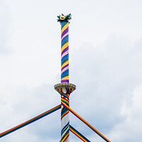 Buy canvas prints of Traditional English Maypole Wth Coloured Ribbons by Peter Greenway