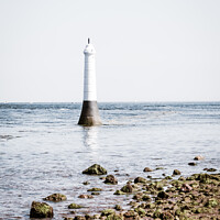 Buy canvas prints of Shipping Harbour Light House Marker, Shaldon, Devon by Peter Greenway