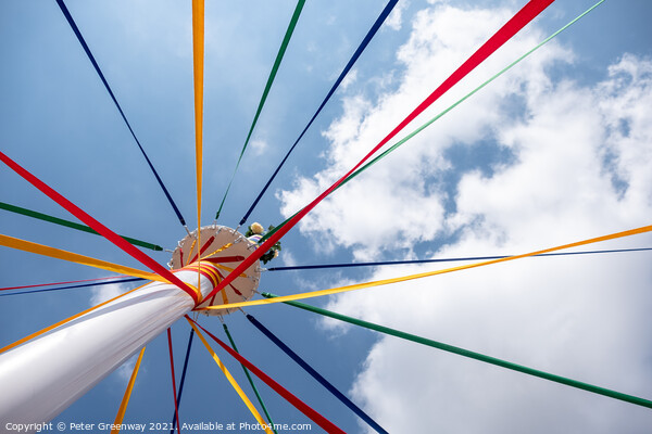 Traditional English Maypole & Cooured Ribbons  Picture Board by Peter Greenway