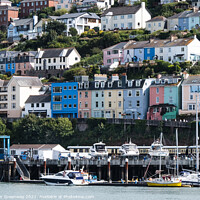 Buy canvas prints of Colourful Houses Around Dartmouth Harbour by Peter Greenway